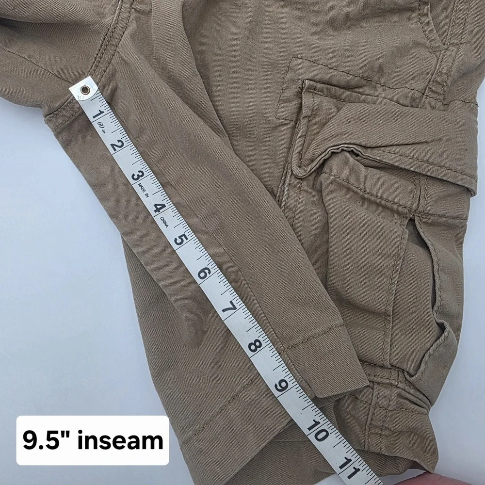 Old Navy Cargo Shorts Mens Sz 28  Khaki Lived In Straight Built In Flex 90's